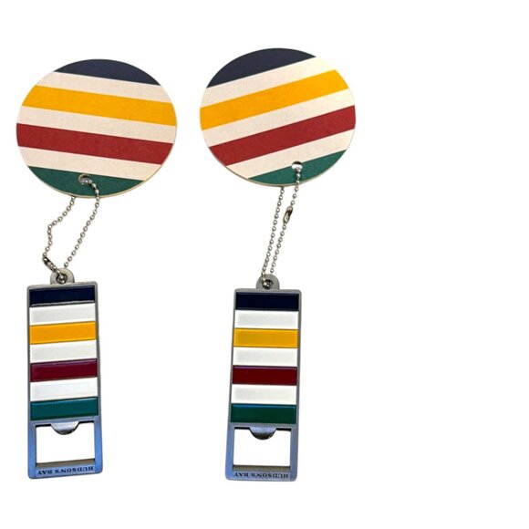 HBC Hudsons Bay Steam Whistle Opener Keychain  Lot 2 New Tags 150th Anni… - Picture 4 of 9